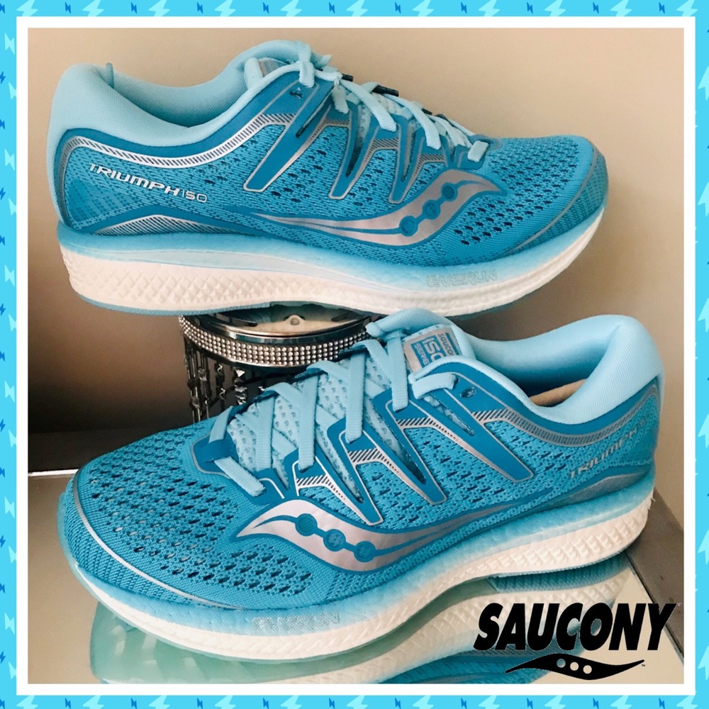 Saucony Women’s Triumph ISO 5 Running Shoes Blue - Picture 4 of 13